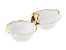 Прибор для специй двойной Тулип, Отводка золото