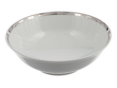 Салатник круглый 16 см Опал, Платиновые пластинки, отводка платина, 1 штука