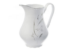 Молочник 850 мл Констанция, Серебряные колосья, отводка платина