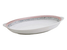 Блюдо для хлеба Яна, Серый мрамор с розовым кантом