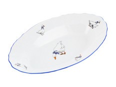 Блюдо овальное 24 см Бернадотт, Гуси